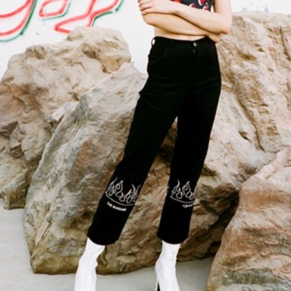 Nafsika skourti SS16 flame jeans in green